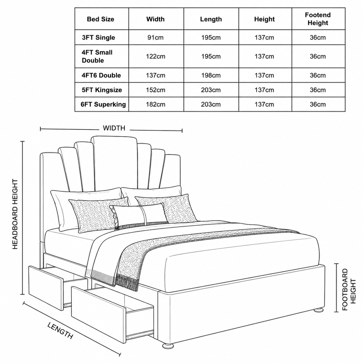 Rene Art Deco Divan Bed