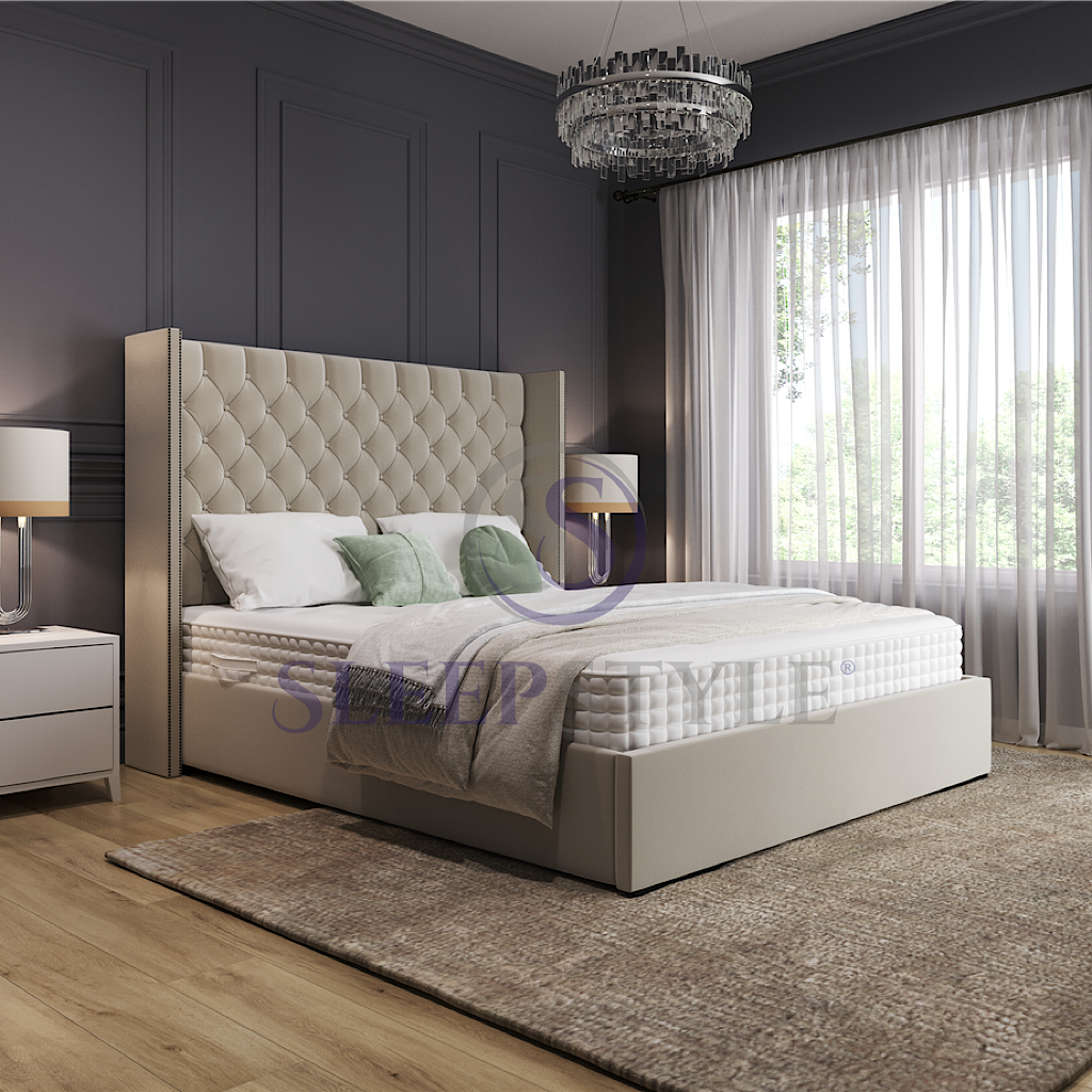 Olivia Winged Chesterfield Bed Frame