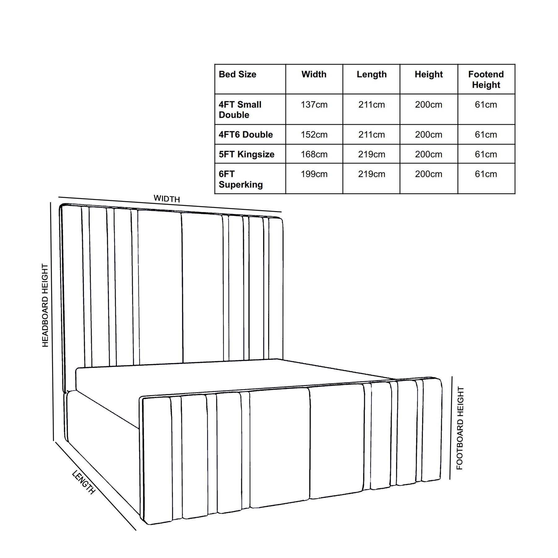 Elise Upholstered Bed Frame