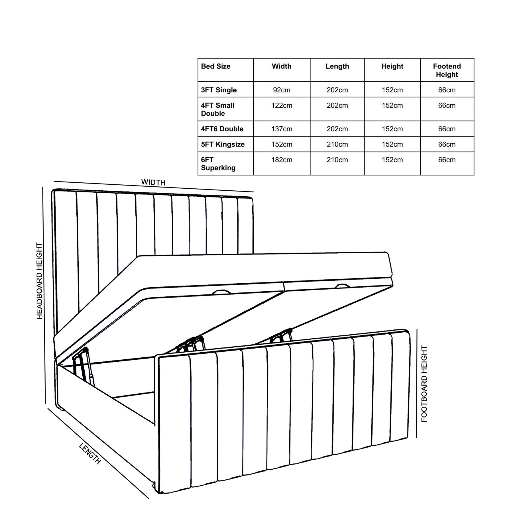 Solar Ottoman Storage Bed