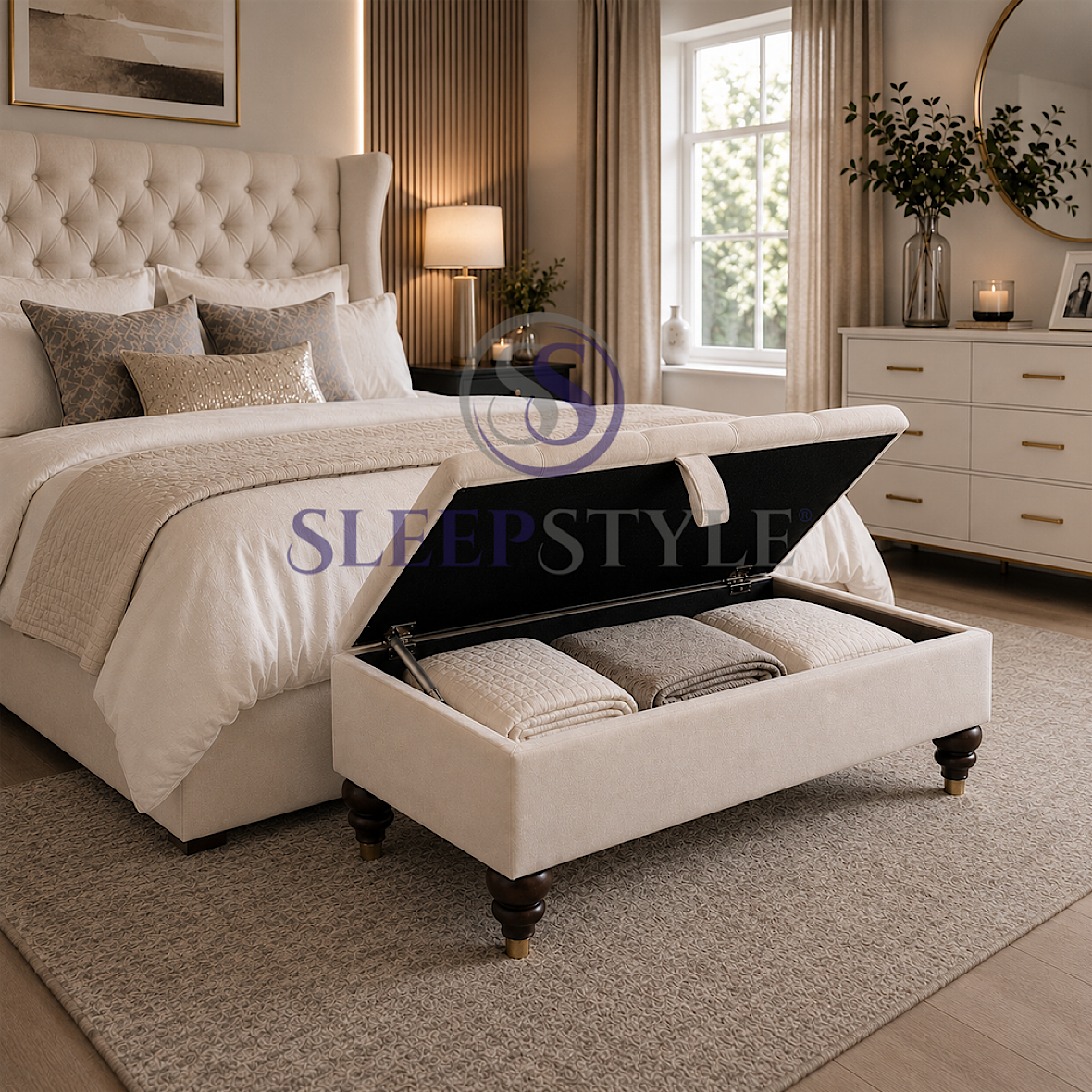 Ivy Chesterfield Foostool / Storage Box