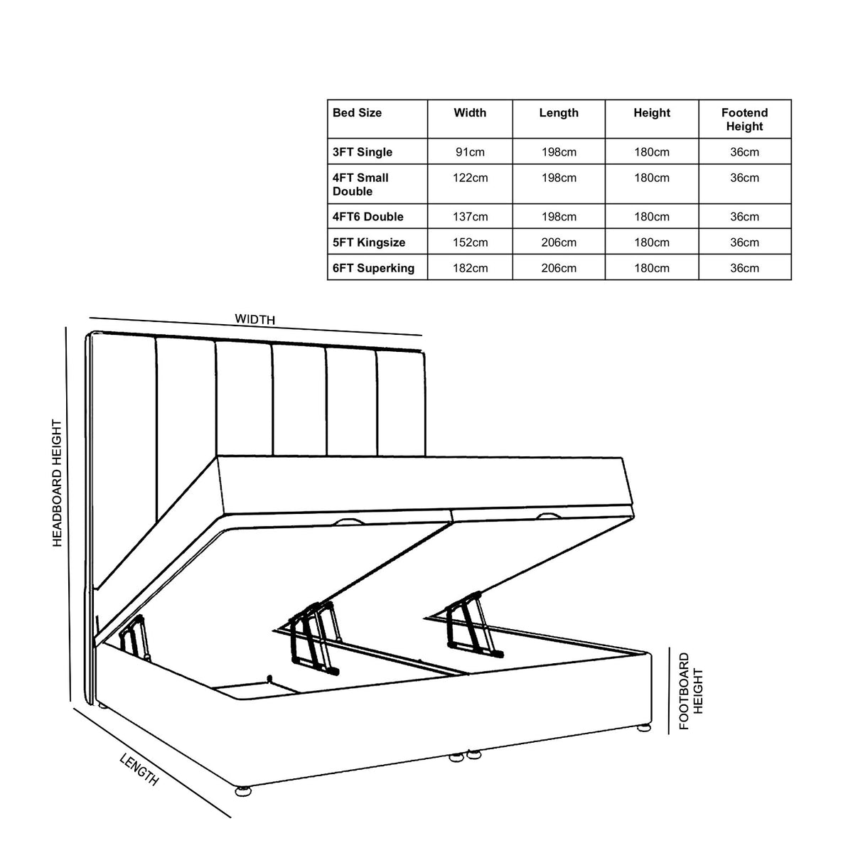 Ava Ottoman Divan Storage Bed