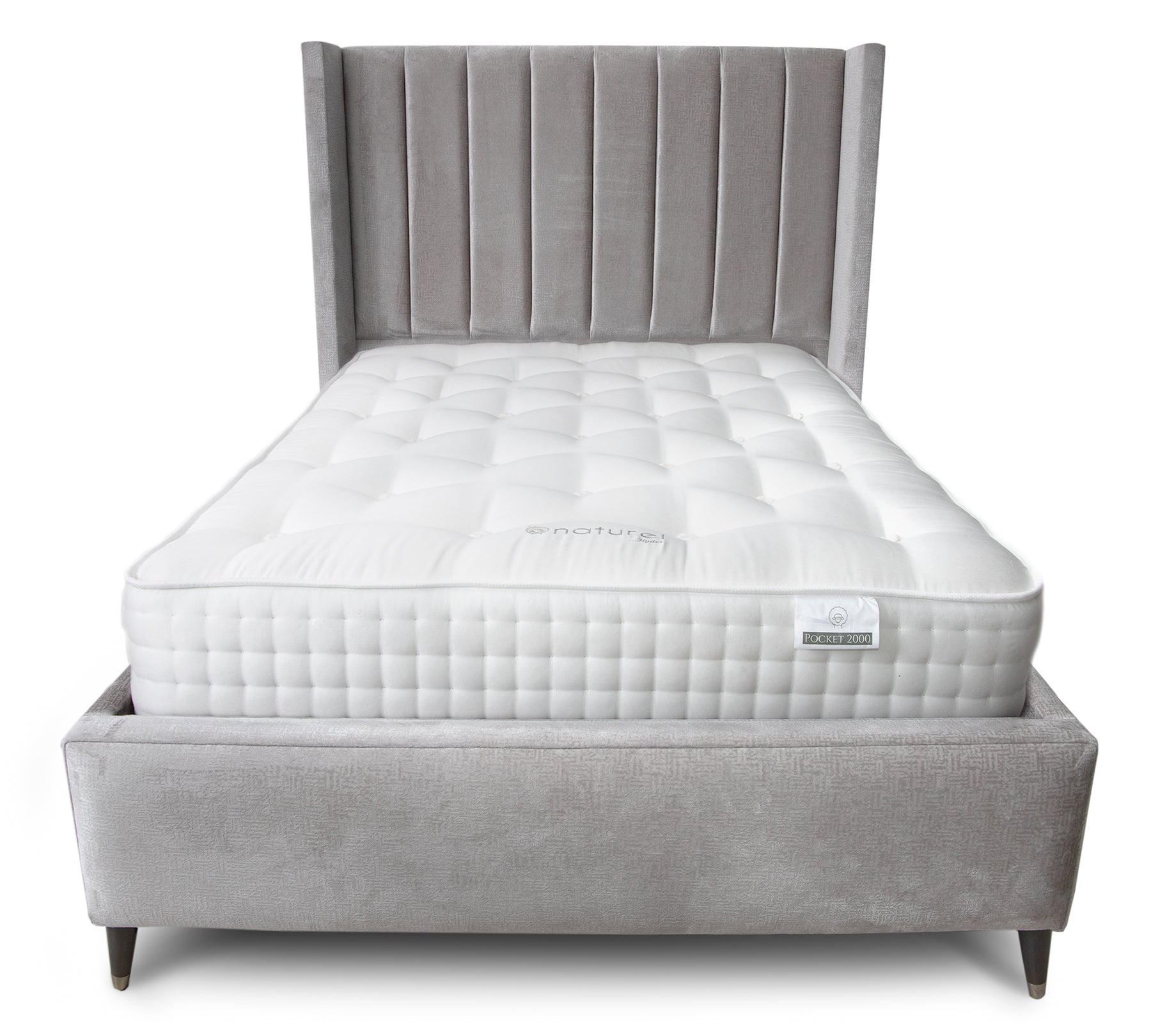 Cassini Winged Upholstered Bed Frame