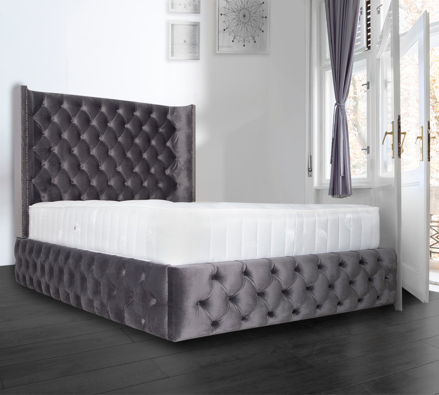 Emperor Winged Chesterfield Bed Frame