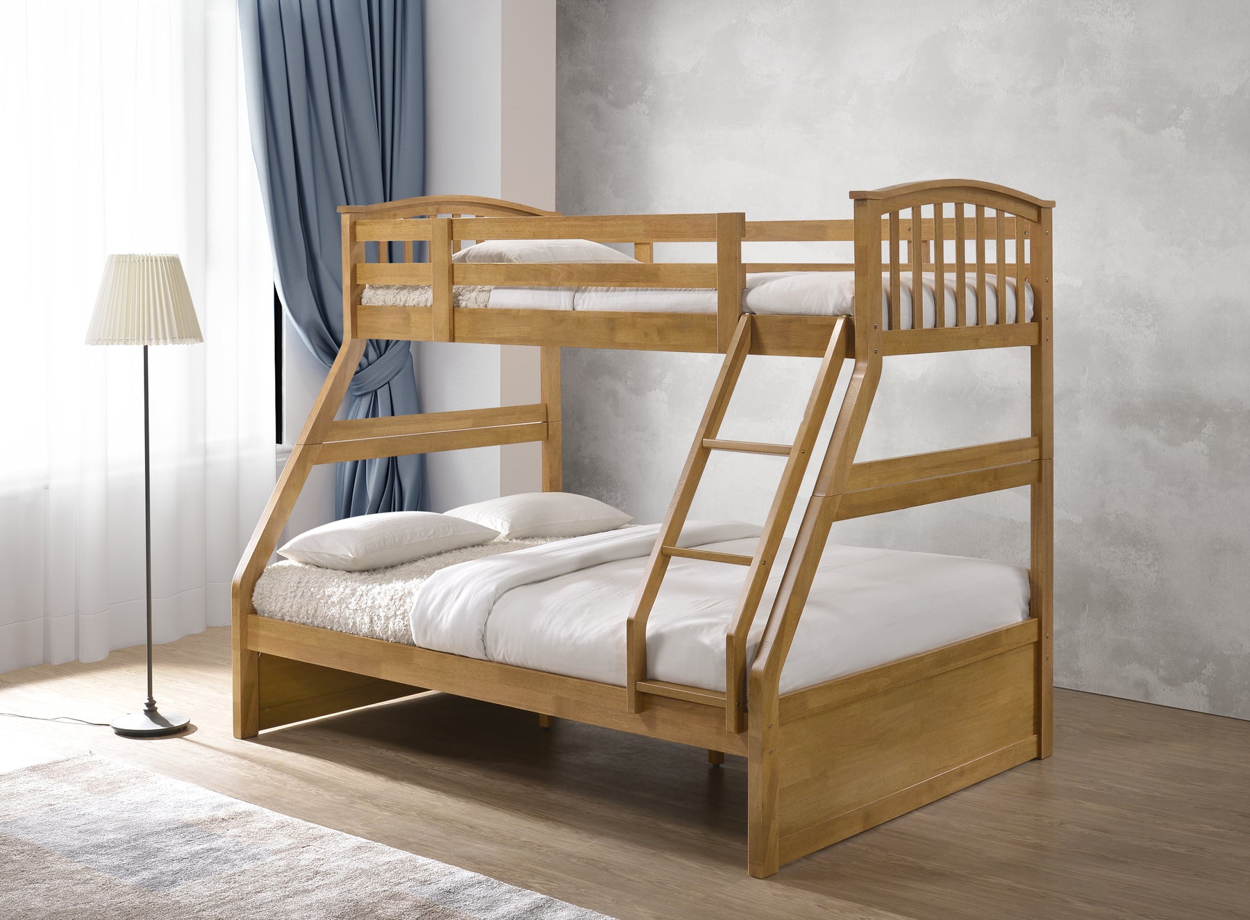 Verona Oak Three Sleeper Bunk Bed