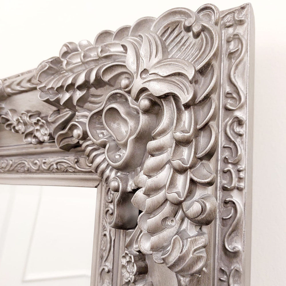 Ornate Antique Leaner Mirror