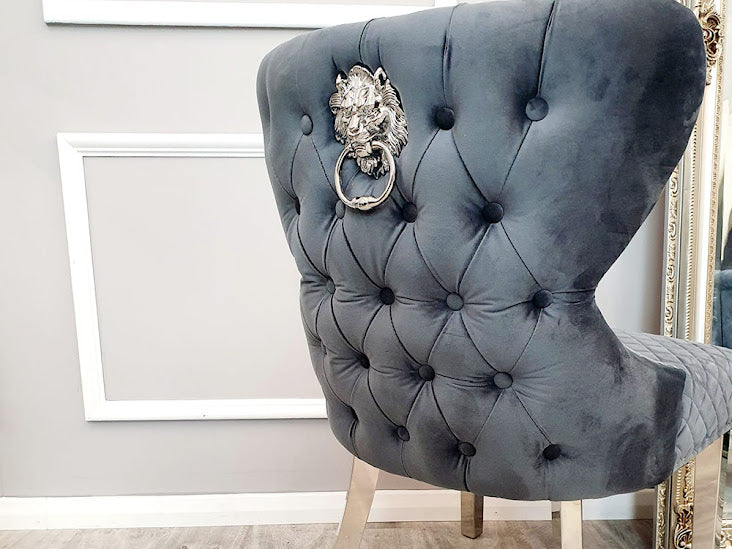 Chelsea Knocker Dark Grey Shimmer Dining Chair