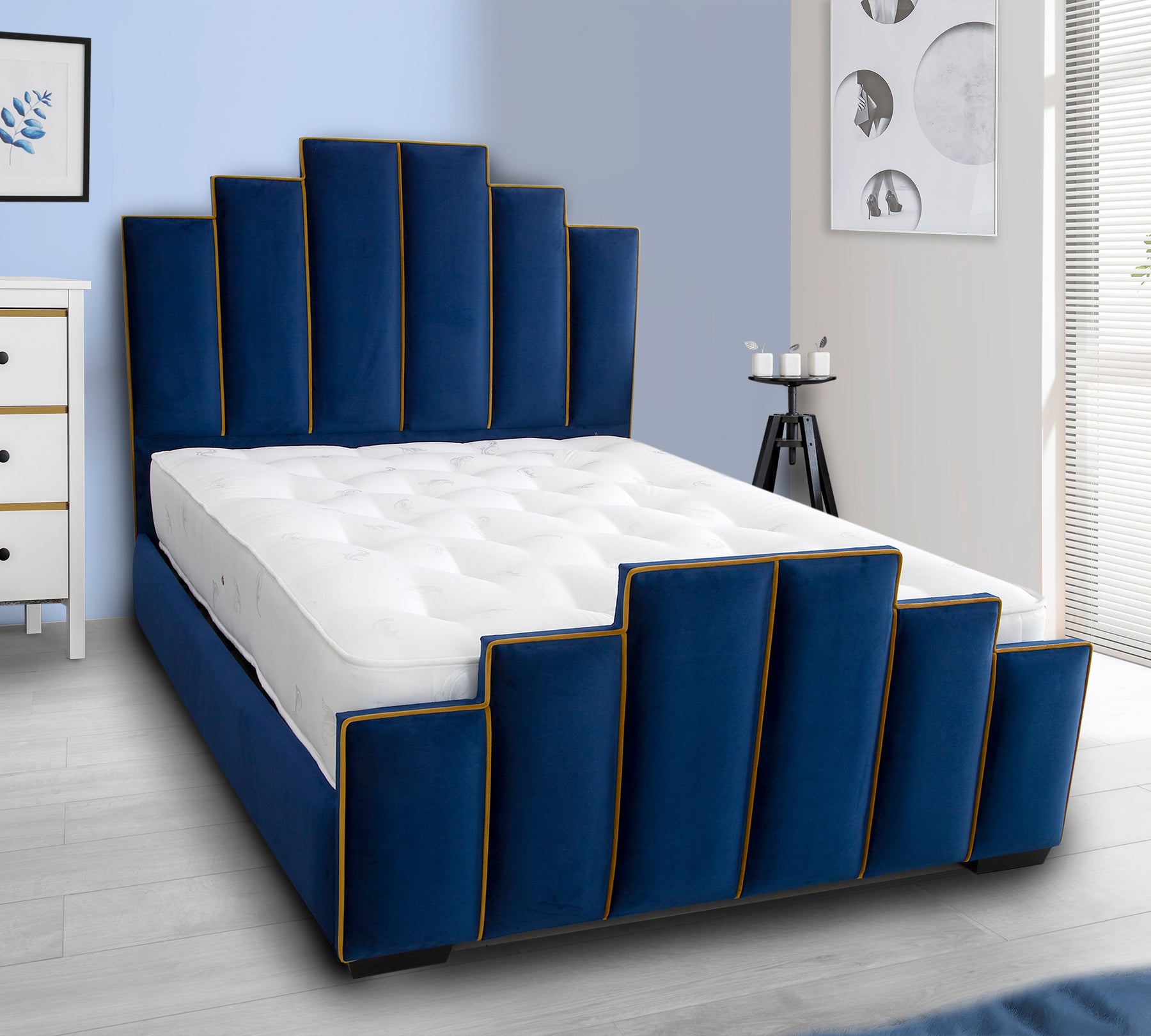 Tower Art Deco Bed Frame