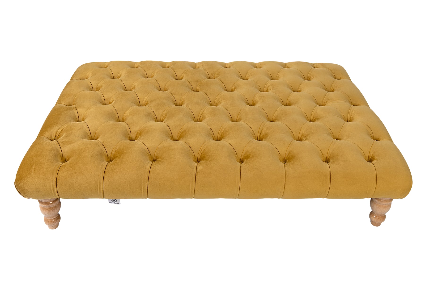 Large Chesterfield Upholstered Footstool / Coffee Table (Copy)