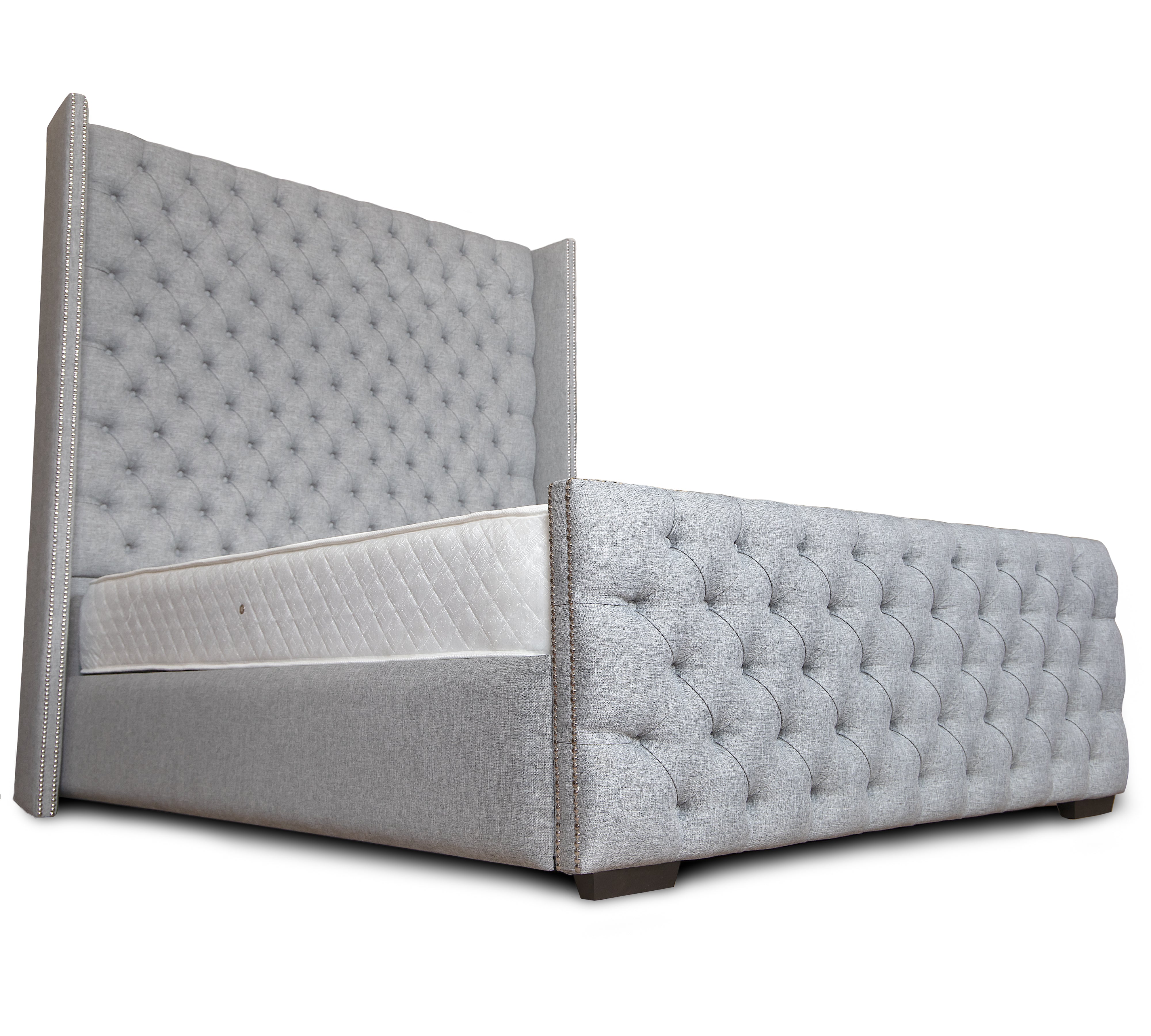 Ayla Tall Winged Chesterfield Bed Frame