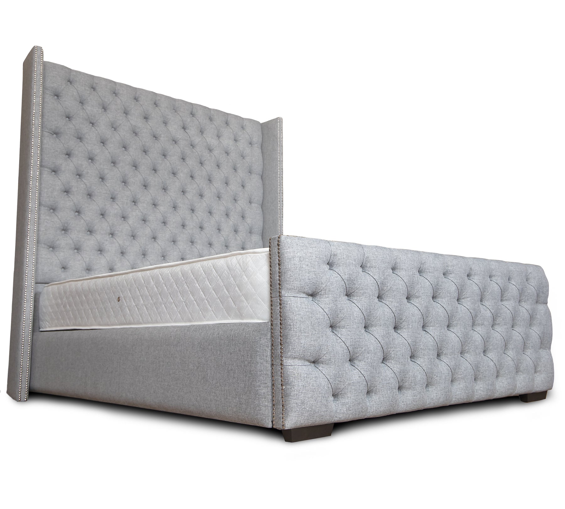 Ayla Tall Winged Chesterfield Bed Frame