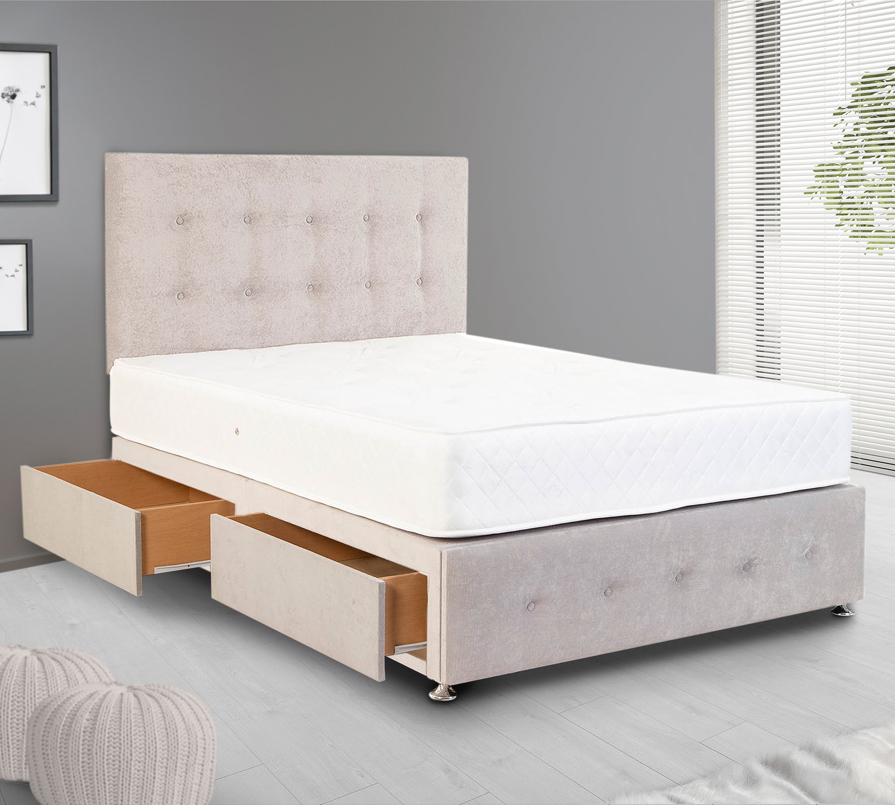Button Divan Bed