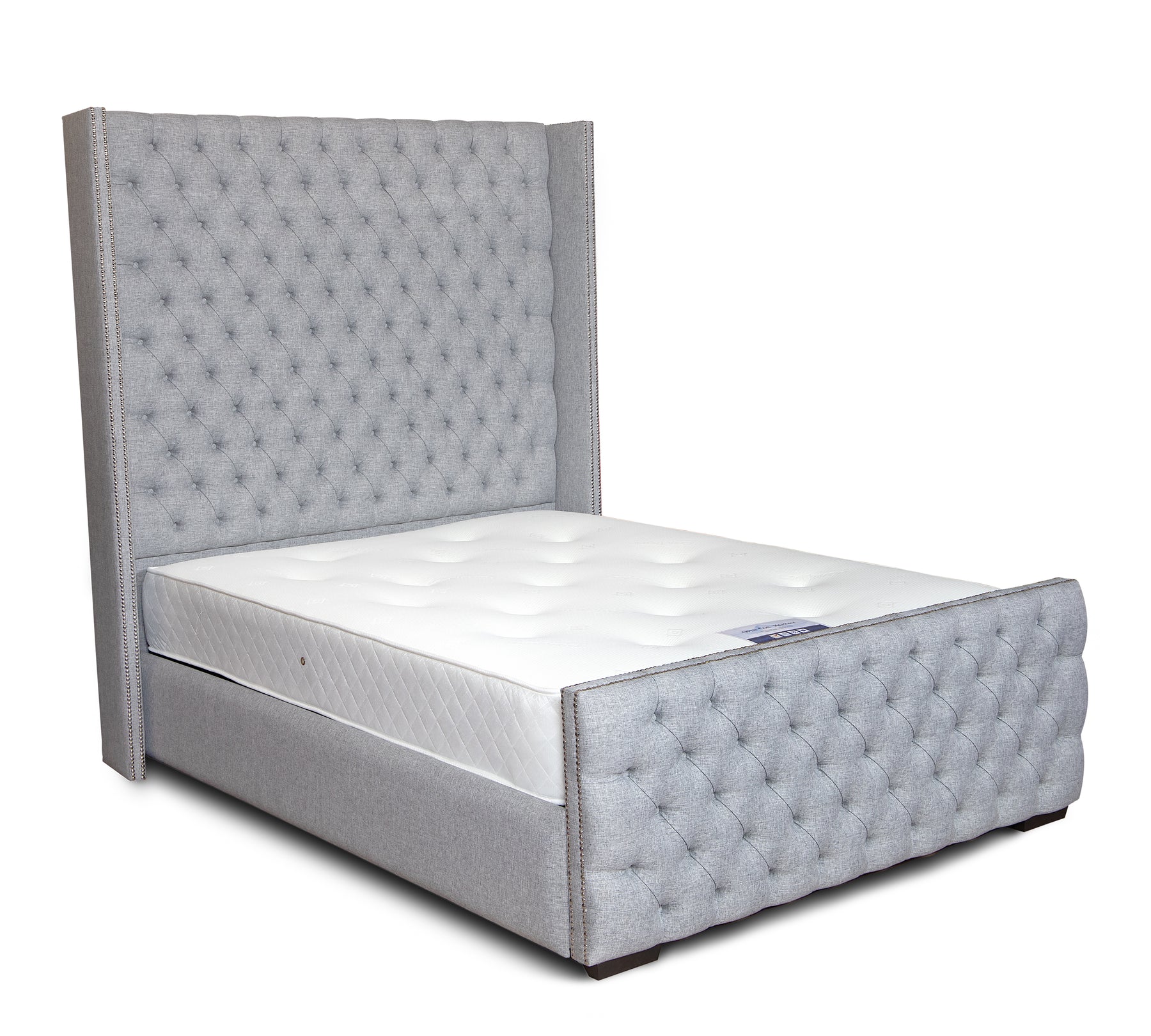 Ayla Tall Winged Chesterfield Bed Frame