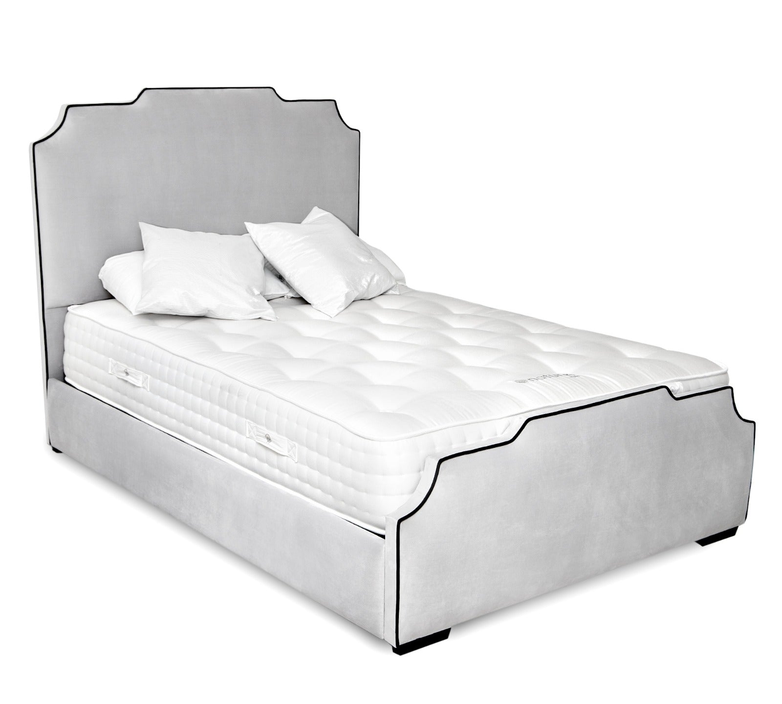 Louis Art Deco Upholstered Bed Frame
