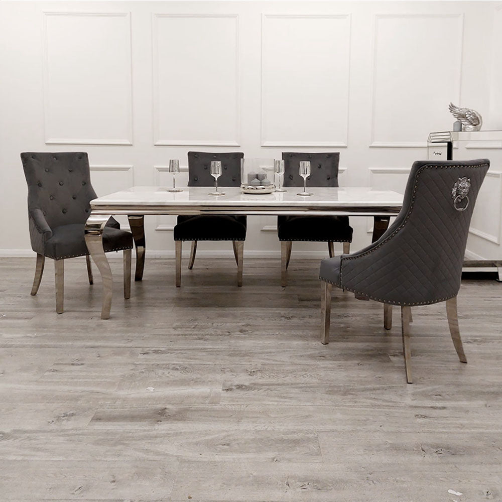 Bentley Knocker Dark Grey Shimmer Dining Chair