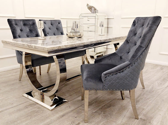 Bentley Knocker Dark Grey Shimmer Dining Chair