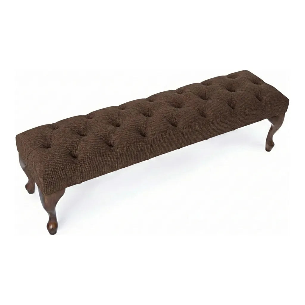 Camille Chesterfield Upholstered Bench / Footstool