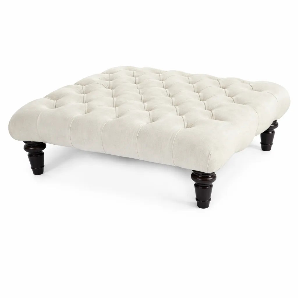 Chesterfield Upholstered Footstool / Coffee Table
