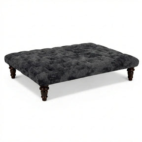 Large Chesterfield Upholstered Footstool / Coffee Table
