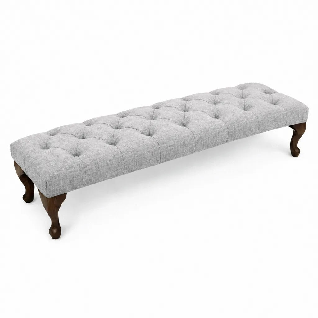 Camille Chesterfield Upholstered Bench / Footstool