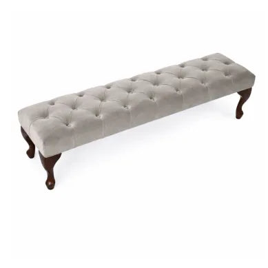 Camille Chesterfield Upholstered Bench / Footstool