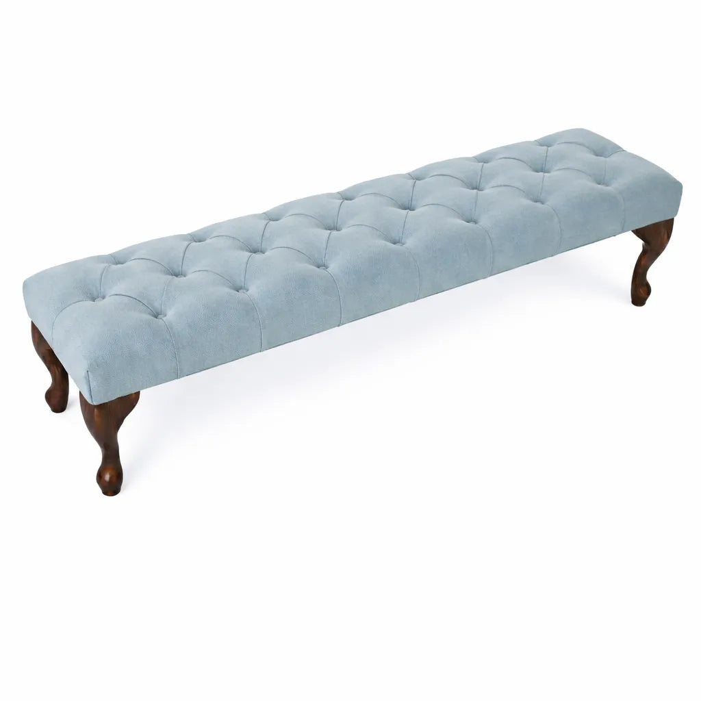 Camille Chesterfield Upholstered Bench / Footstool