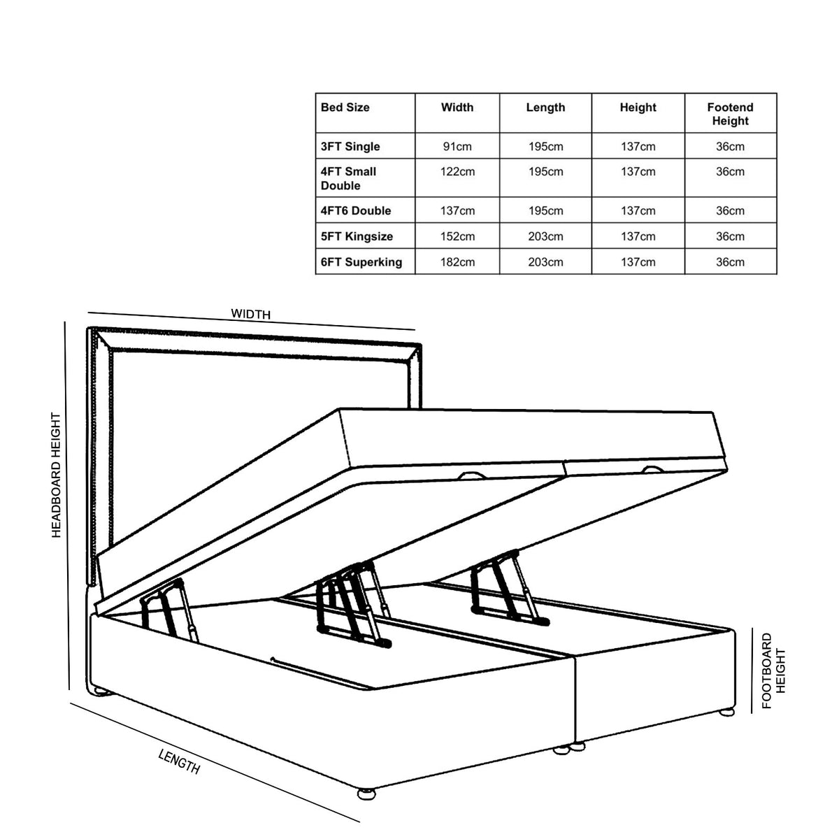 Regent Ottoman Divan Storage Bed