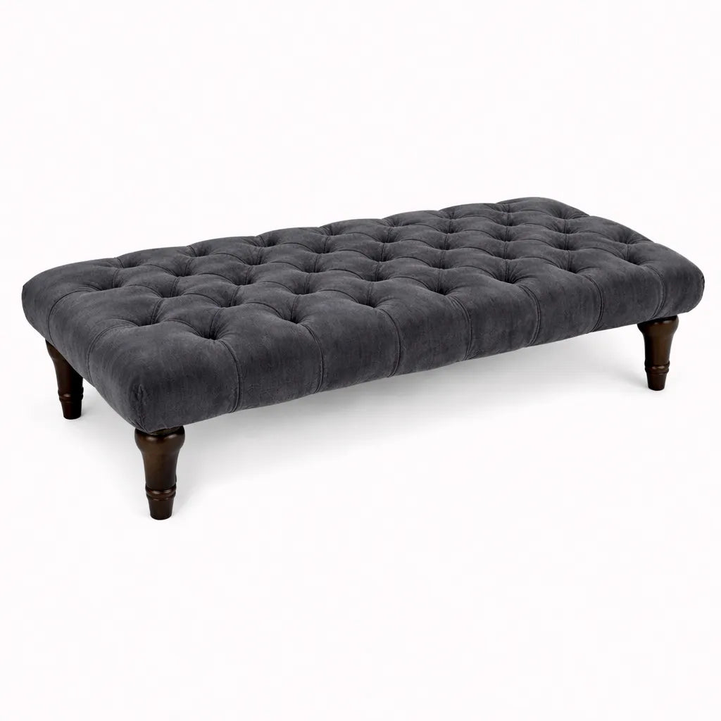 Sienna Chesterfield Upholstered Footstool / Coffee Table