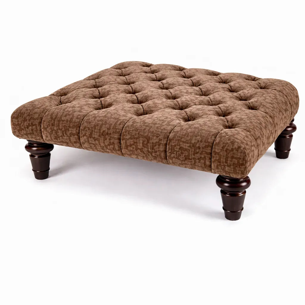 Chesterfield Upholstered Footstool / Coffee Table