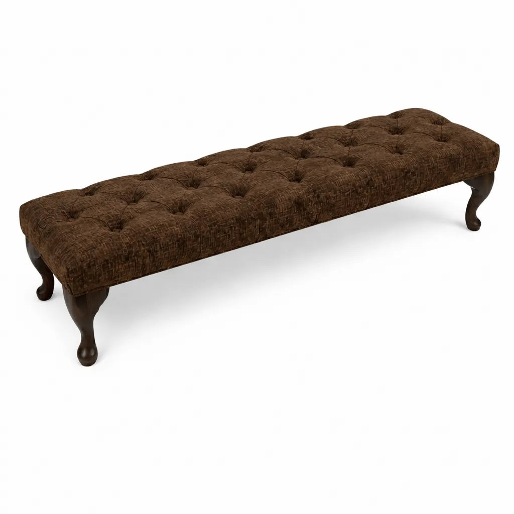 Camille Chesterfield Upholstered Bench / Footstool