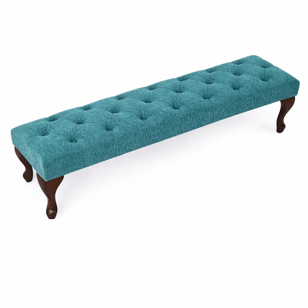 Camille Chesterfield Upholstered Bench / Footstool