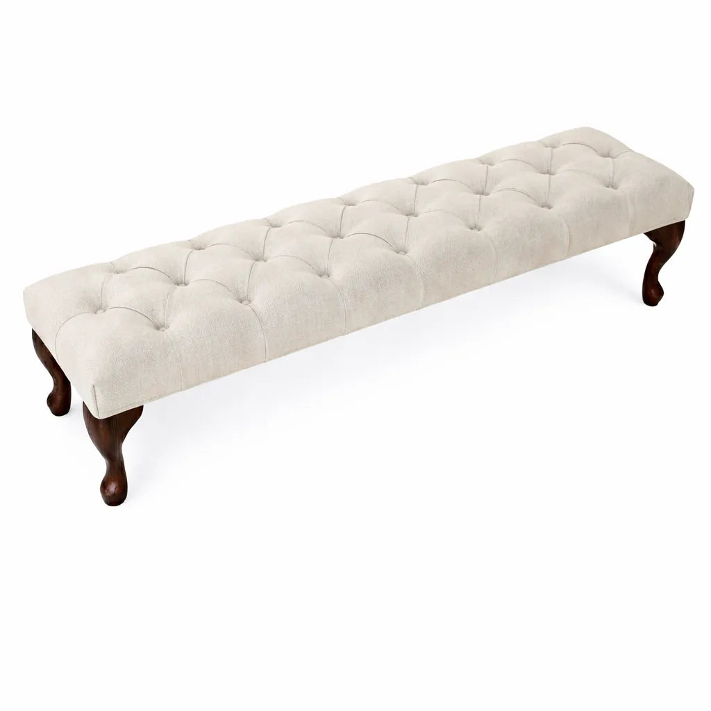 Camille Chesterfield Upholstered Bench / Footstool