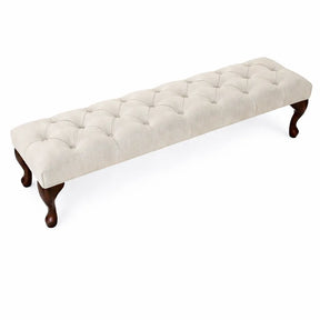 Camille Chesterfield Upholstered Bench / Footstool