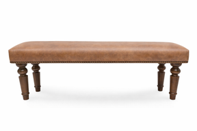 Cassie Genuine leather Upholstered Bench / Footstool