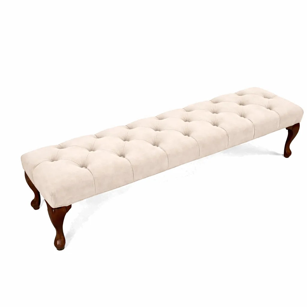 Camille Chesterfield Upholstered Bench / Footstool