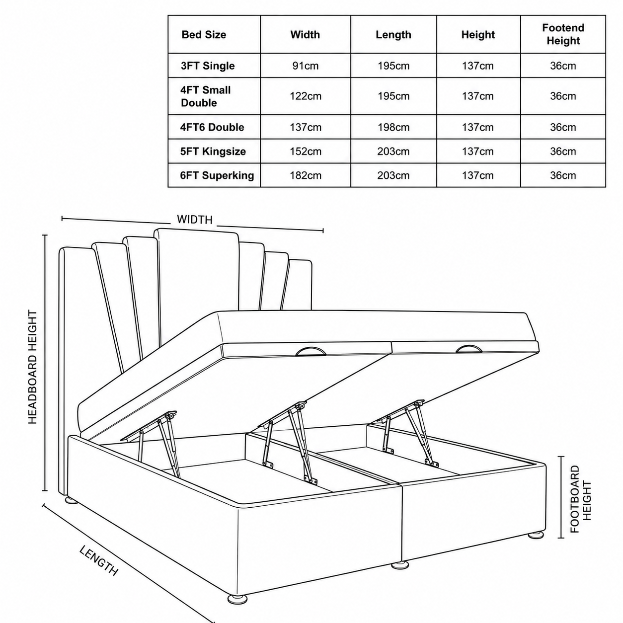 Rene Ottoman Storage Bed