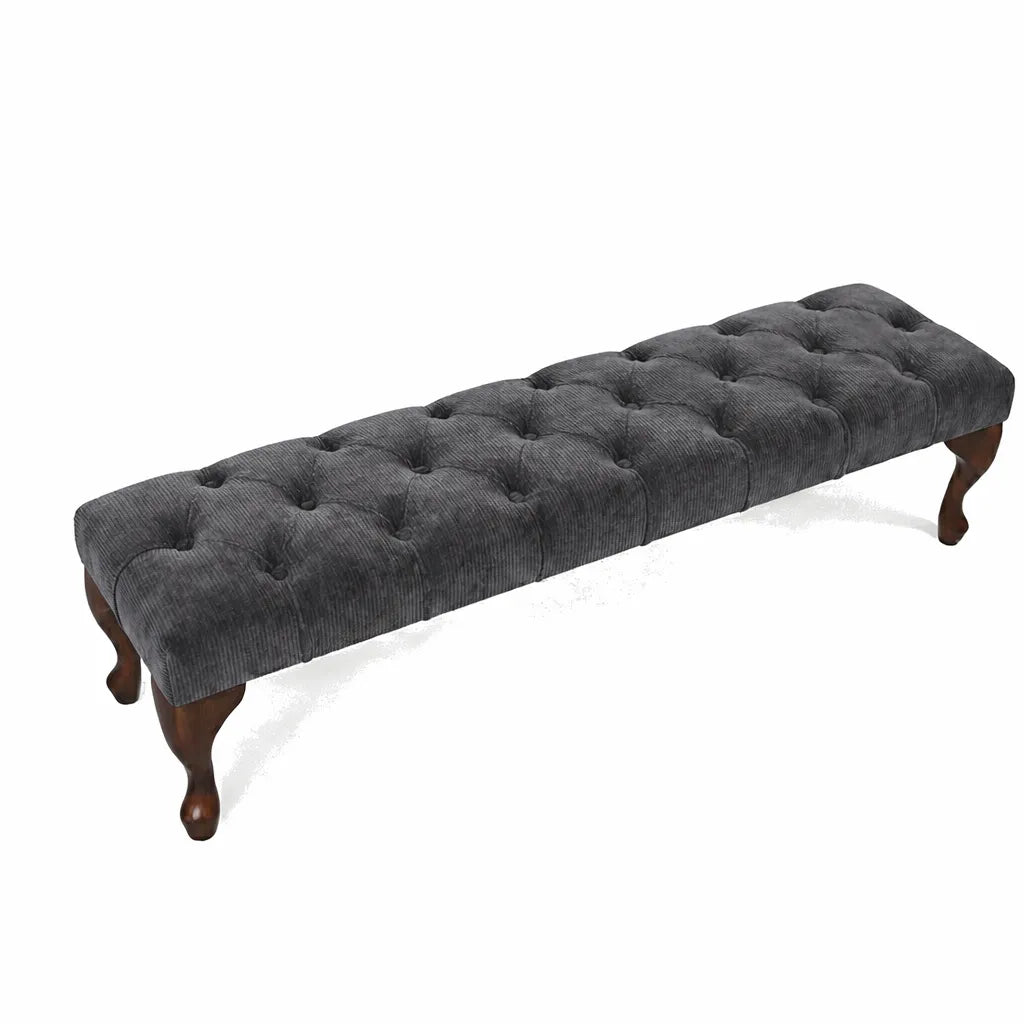 Camille Chesterfield Upholstered Bench / Footstool