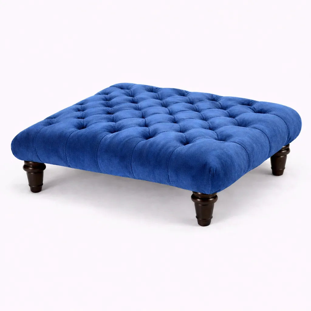 Chesterfield Upholstered Footstool / Coffee Table