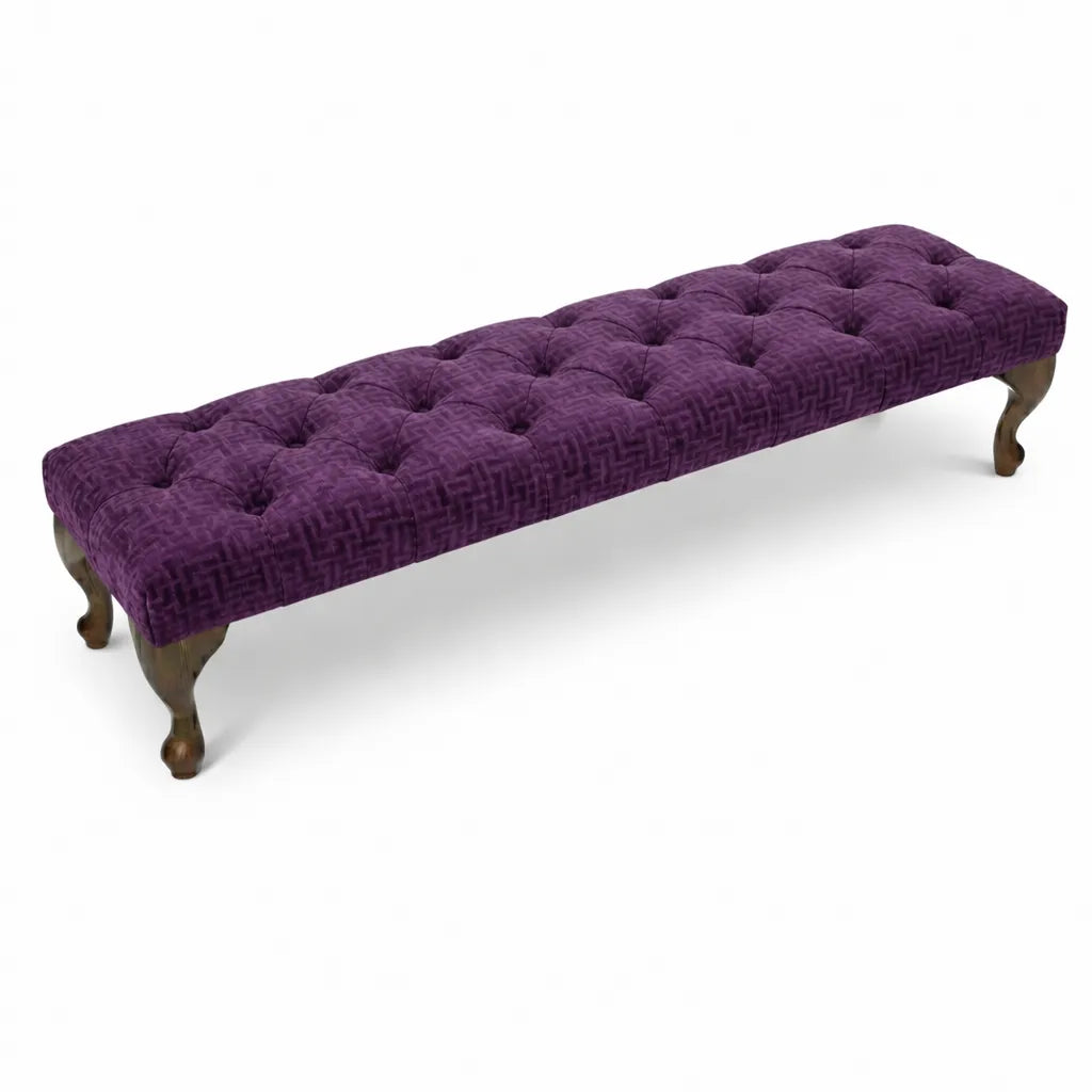 Camille Chesterfield Upholstered Bench / Footstool