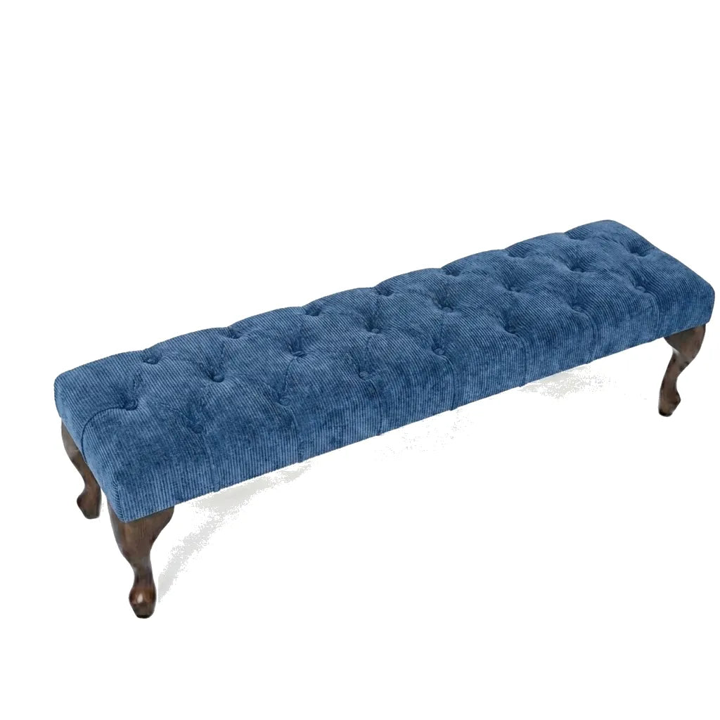 Camille Chesterfield Upholstered Bench / Footstool