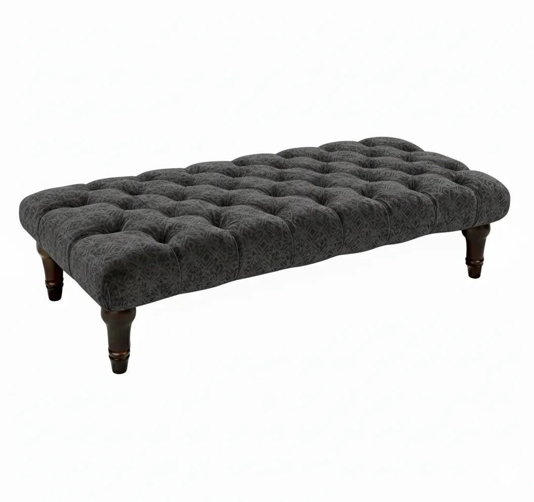 Sienna Chesterfield Upholstered Footstool / Coffee Table