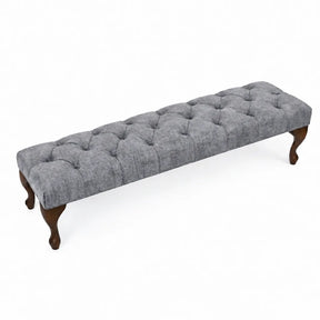 Camille Chesterfield Upholstered Bench / Footstool