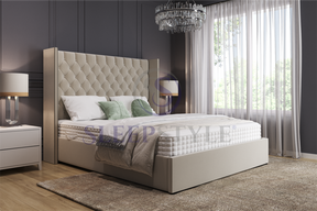 Olivia Winged Chesterfield Bed Frame