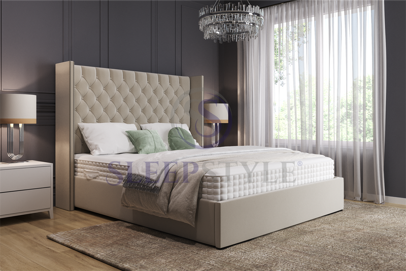 Olivia Winged Chesterfield Bed Frame