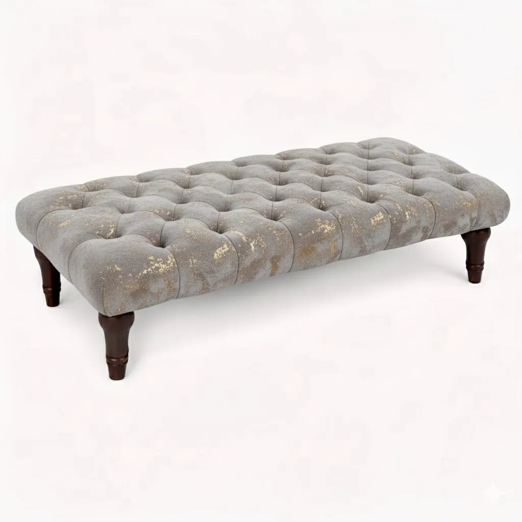 Sienna Chesterfield Upholstered Footstool / Coffee Table