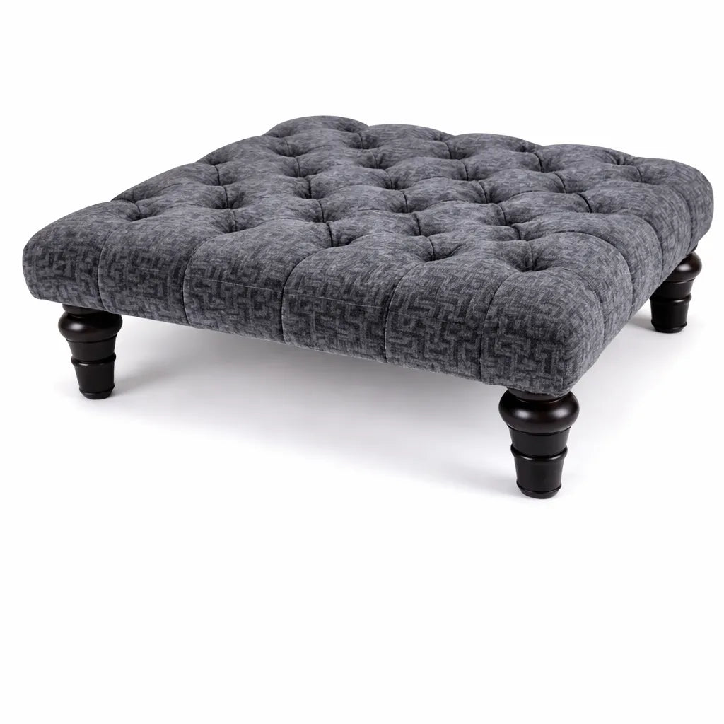 Chesterfield Upholstered Footstool / Coffee Table