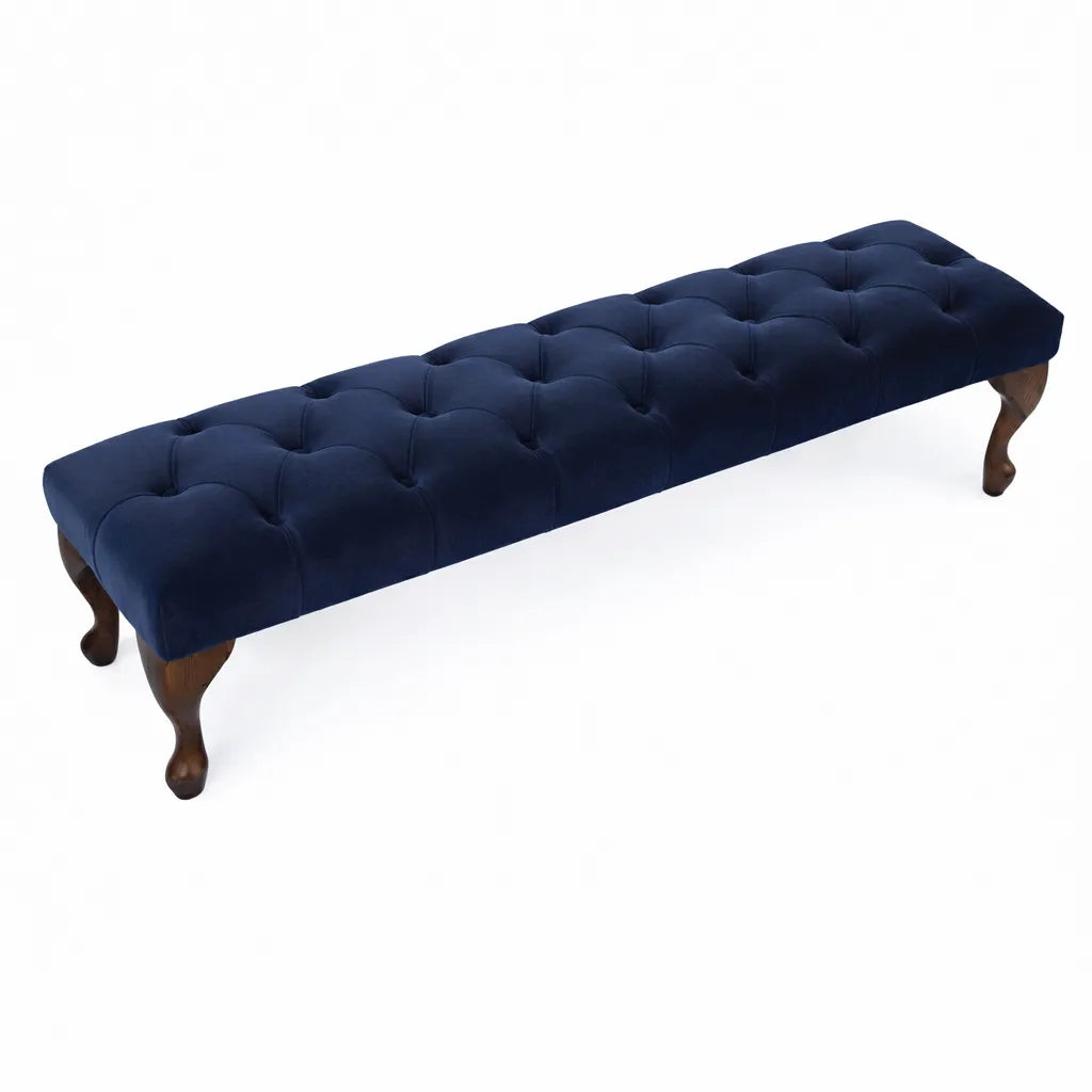 Camille Chesterfield Upholstered Bench / Footstool