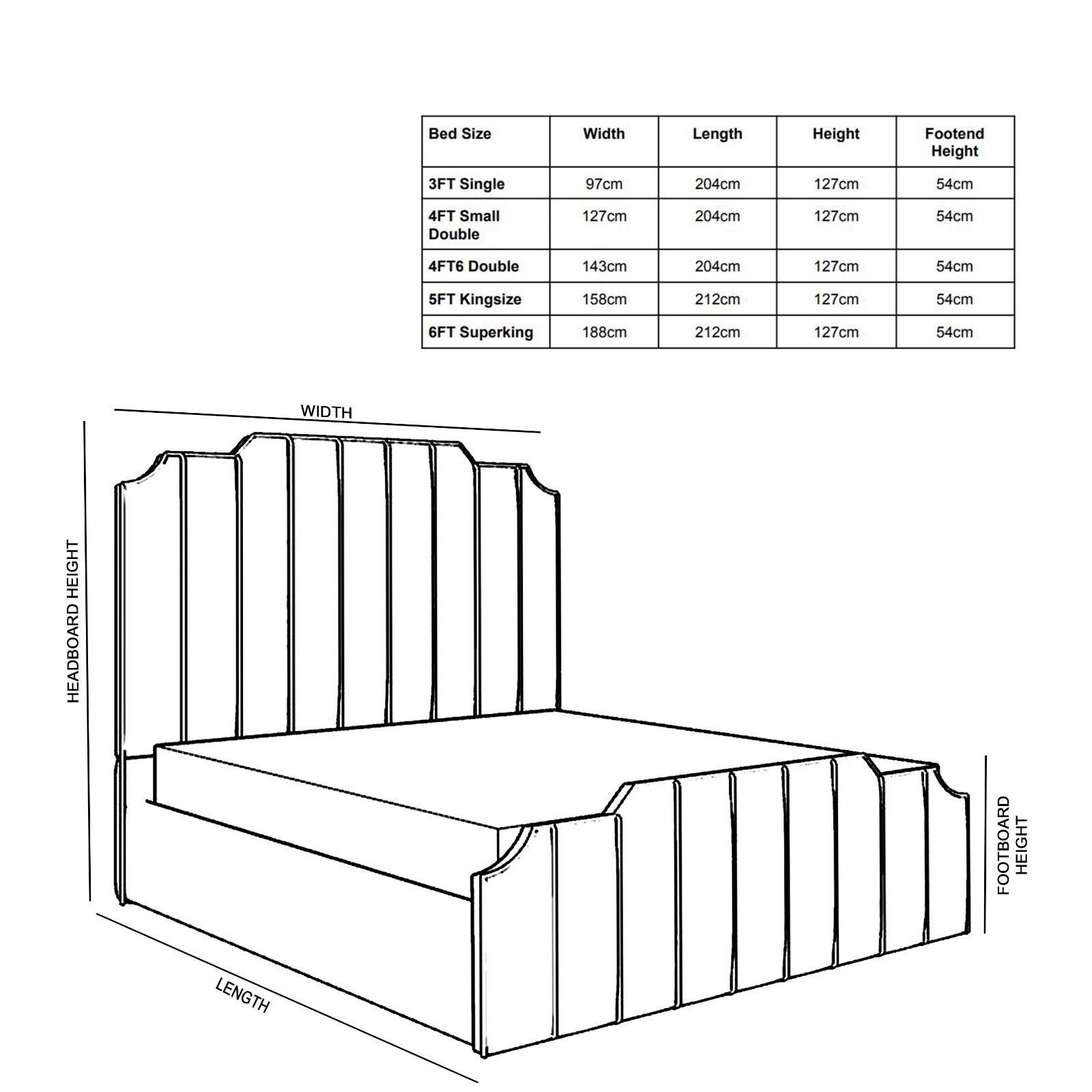 Lusso Art Deco Bed Frame