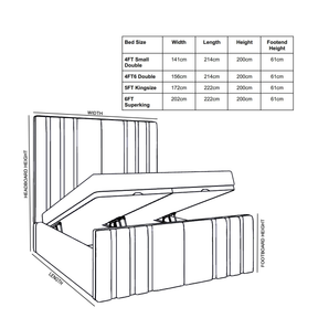 Elise Ottoman Storage Bed Frame
