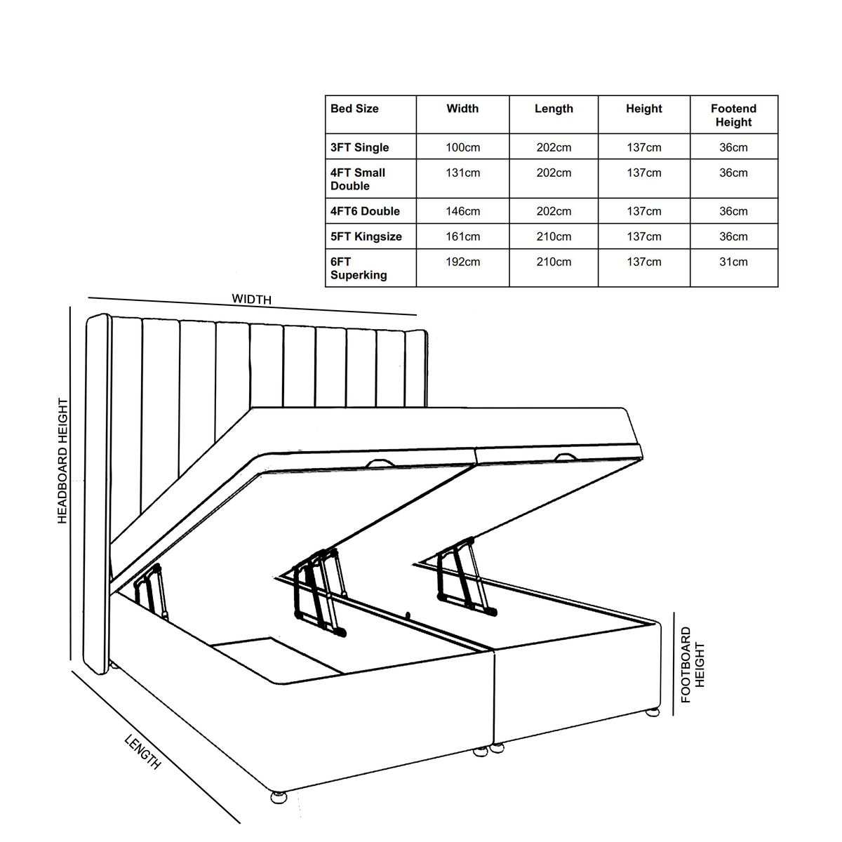 Shelton Ottoman Storage Bed